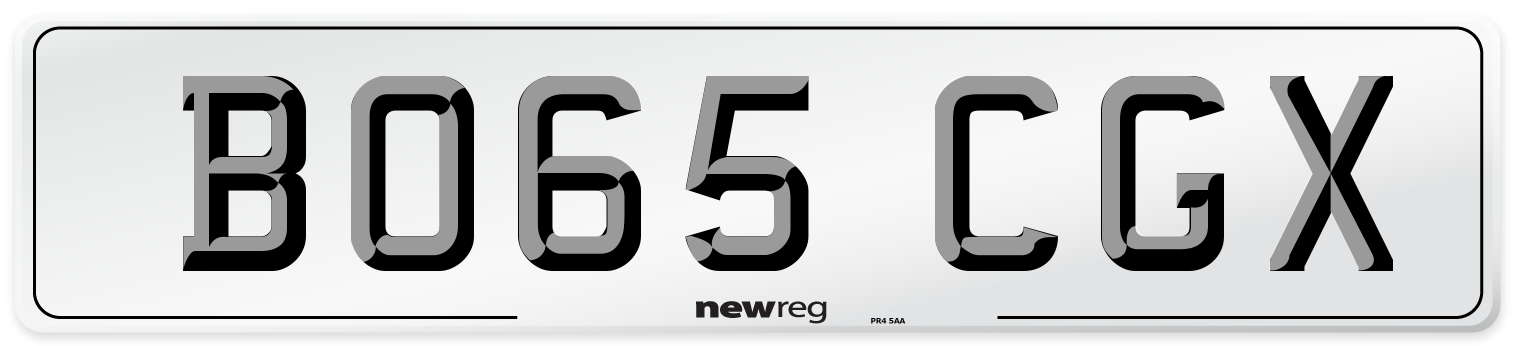BO65 CGX Number Plate from New Reg